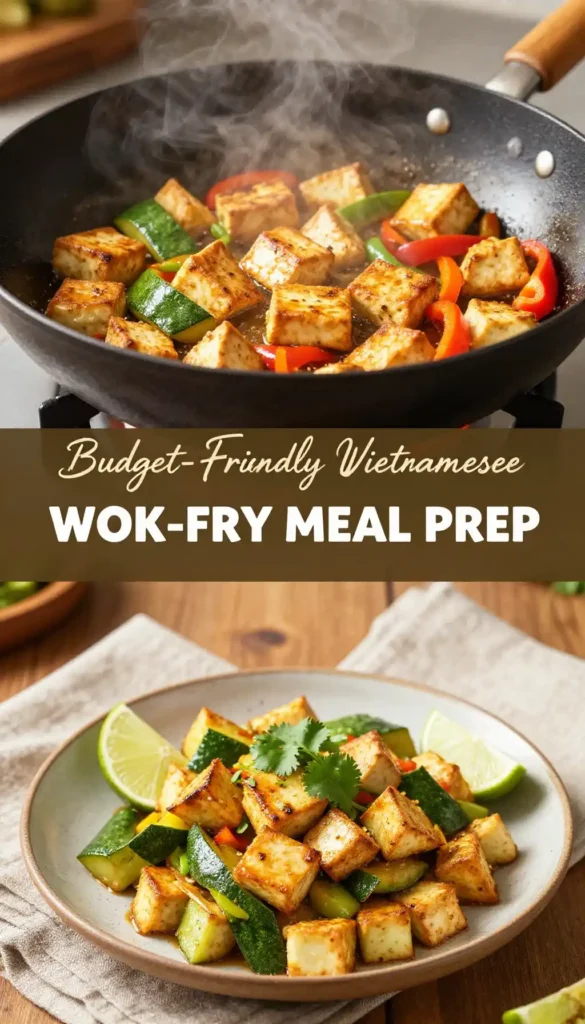 Budget-Friendly Vietnamese Tofu Zucchini Wok-Fry Meal Prep