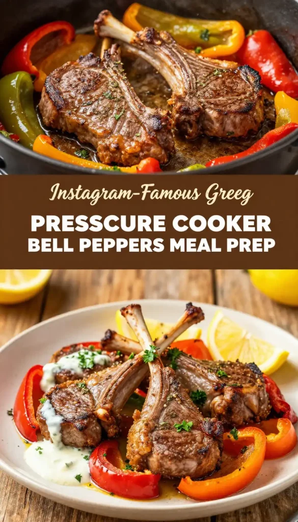 Instagram-Famous Greek Lamb Chops Pressure Cooker Bell Peppers Meal Prep