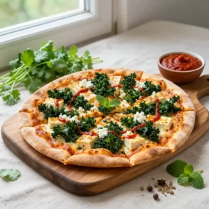 Step by step Instagram-Famous Slow Cooker Moroccan Tofu & Kale Pizza Easy Healthy Meal Prep Weeknight Dinner Fusion