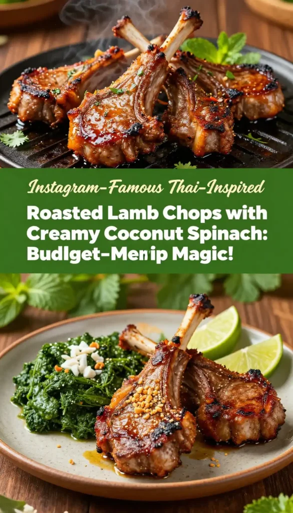 Instagram-Famous Thai-Inspired Roasted Lamb Chops with Creamy Coconut Spinach: Budget-Friendly Meal Prep Magic!
