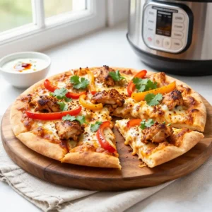 Step by step Instant Pot Indian-Spiced Chicken Thigh & Bell Pepper Pizza: Viral TikTok Recipe, Easy Weeknight Meal, Flavor Bomb Fusion
