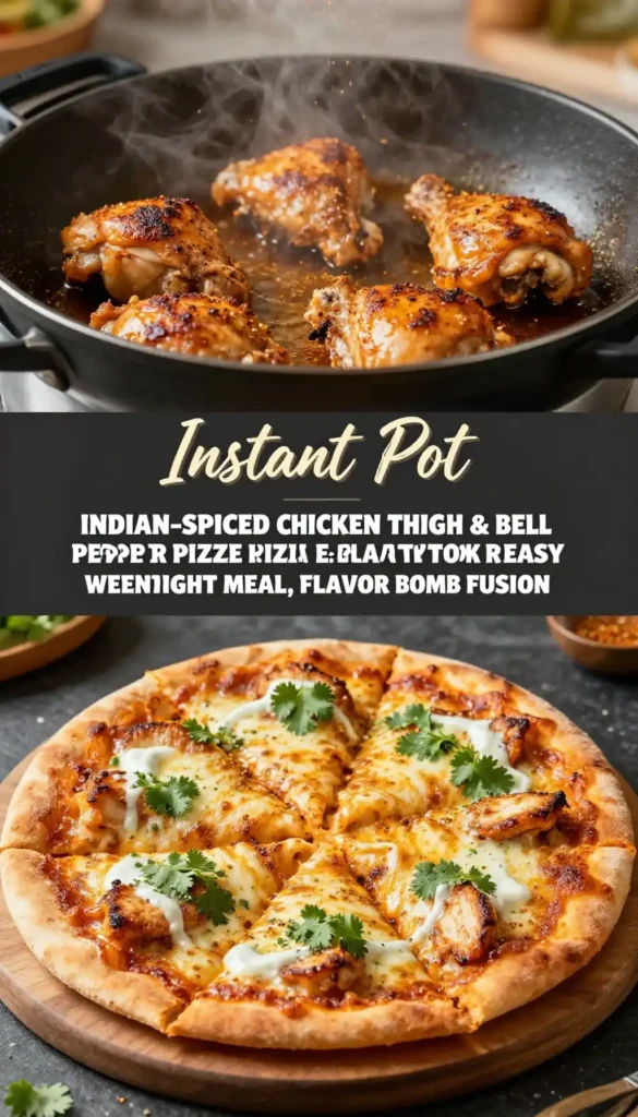 Instant Pot Indian-Spiced Chicken Thigh & Bell Pepper Pizza: Viral TikTok Recipe, Easy Weeknight Meal, Flavor Bomb Fusion