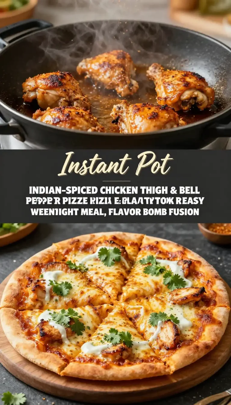 Instant Pot Indian-Spiced Chicken Thigh & Bell Pepper Pizza: Viral TikTok Recipe, Easy Weeknight Meal, Flavor Bomb Fusion
