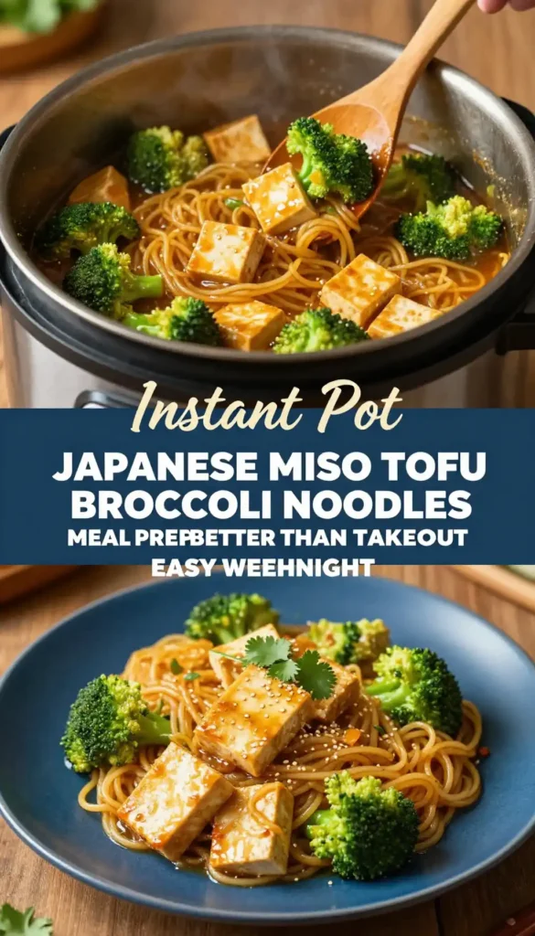 Instant Pot Japanese Miso Tofu Broccoli Noodles Meal Prep Better Than Takeout Easy Weeknight