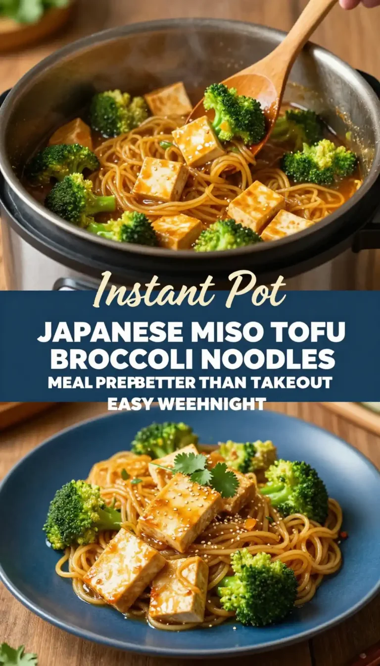Instant Pot Japanese Miso Tofu Broccoli Noodles Meal Prep Better Than Takeout Easy Weeknight