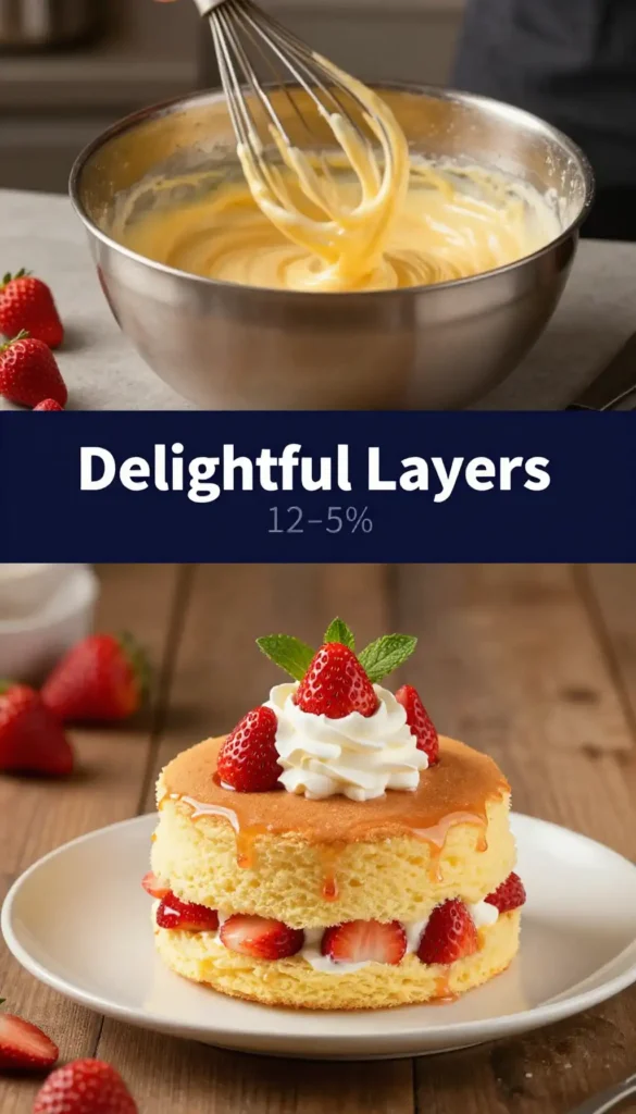 Japanese Strawberry Shortcake with Fluffy Chiffon Layers and Fresh Cream