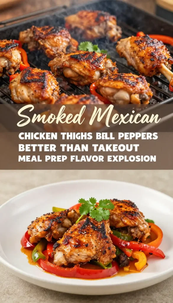 Smoked Mexican Chicken Thighs Bell Peppers Better Than Takeout Meal Prep Flavor Explosion