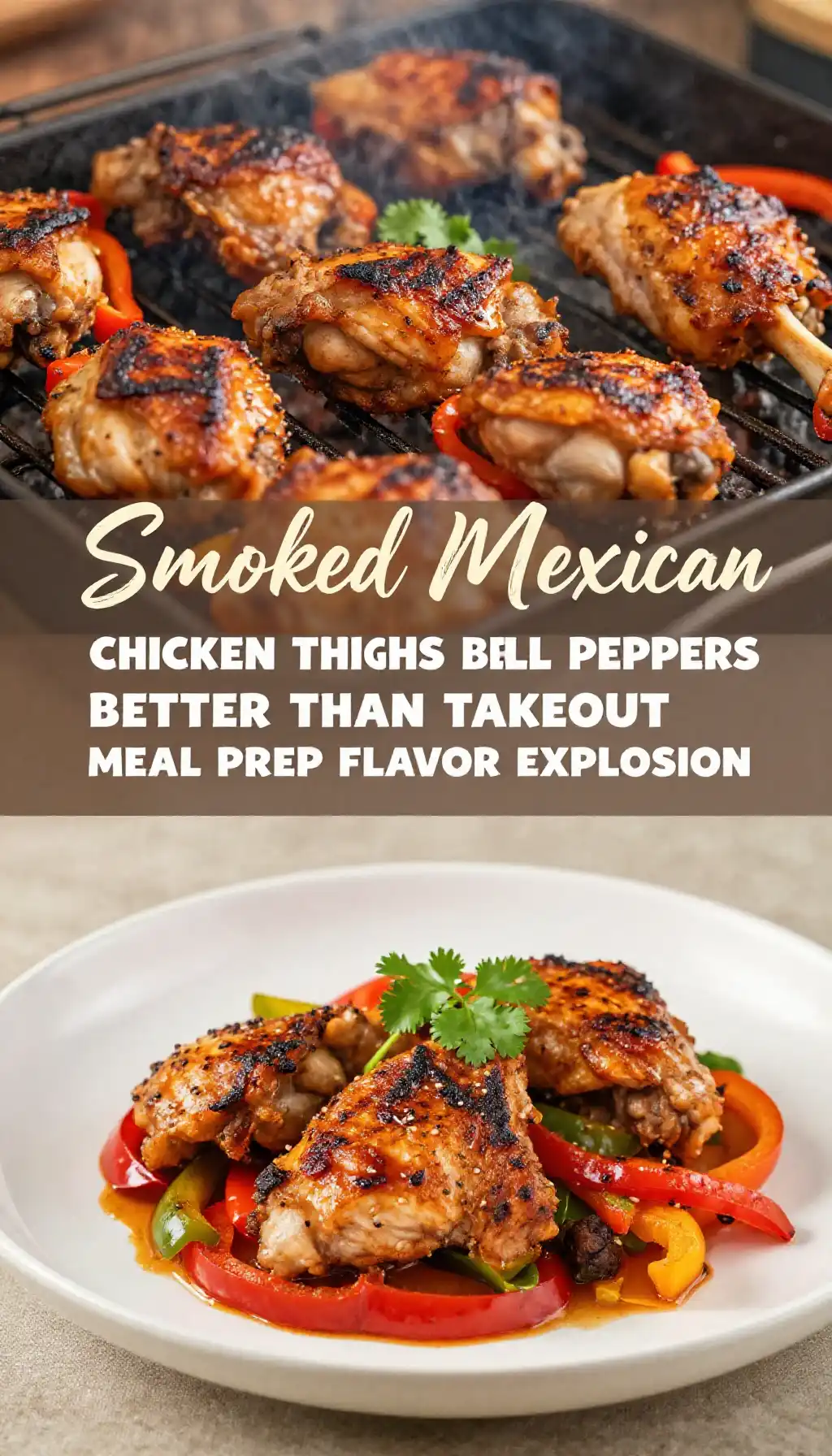Smoked Mexican Chicken Thighs Bell Peppers Better Than Takeout Meal Prep Flavor Explosion
