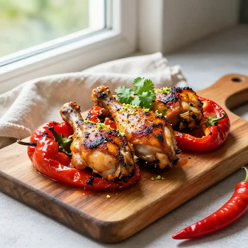 Smoked Mexican Chicken Thighs Bell Peppers Better Than Takeout Meal Prep Flavor Explosion plated dish