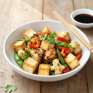 Step by step Smoky Japanese Tofu & Cauliflower 'Chicken' Better Than Takeout One-Pan Meal Prep