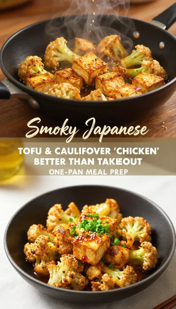 Smoky Japanese Tofu & Cauliflower 'Chicken' Better Than Takeout One-Pan Meal Prep