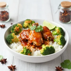Step by step Thai Braised Chicken Thighs with Crispy Broccoli One-Pan Meal Prep