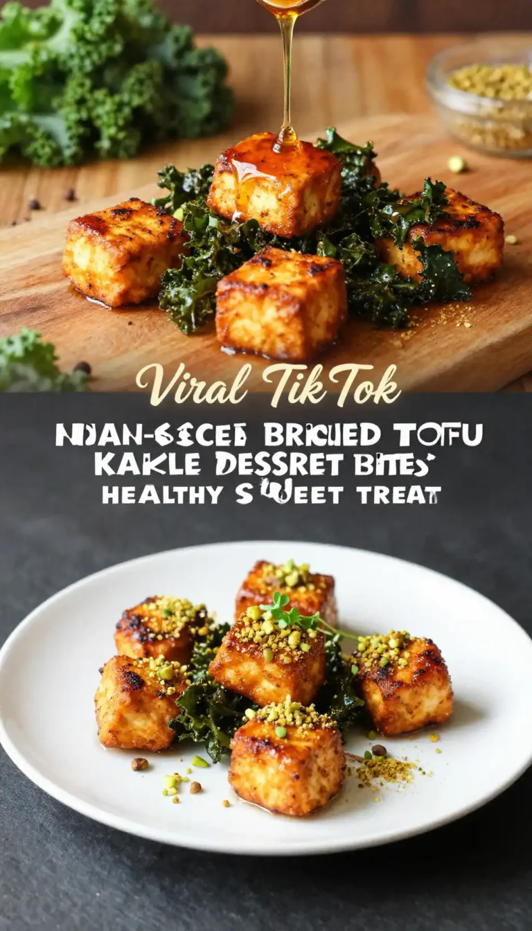 Viral TikTok Indian-Spiced Broiled Tofu Kale Dessert Bites Healthy Sweet Treat