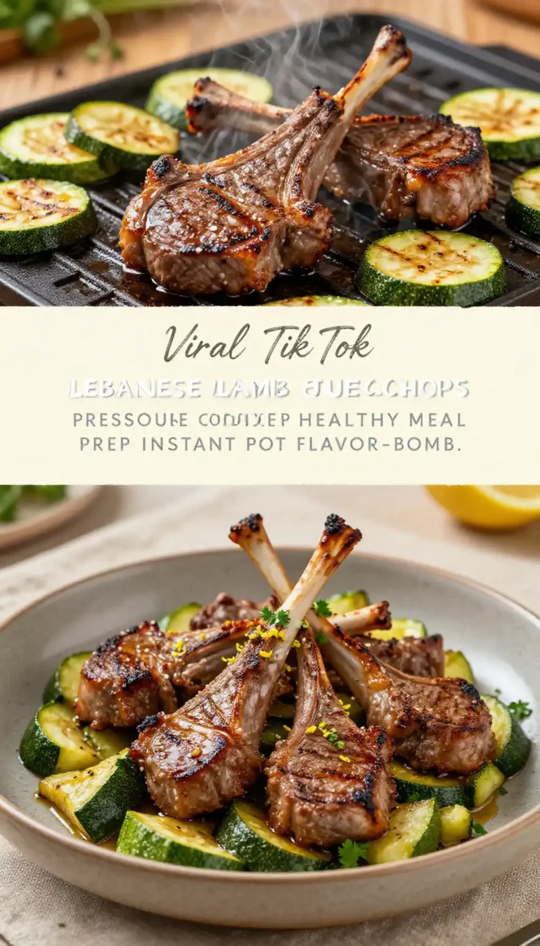 Viral TikTok Lebanese lamb chops zucchini pressure cooker healthy meal prep instant pot flavor-bomb
