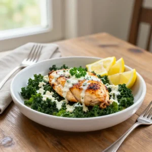 Step by step addictively good lebanese dutch oven chicken breast seafood kale creamy feta easy meal prep healthy comfort food one-pot weeknight dinner
