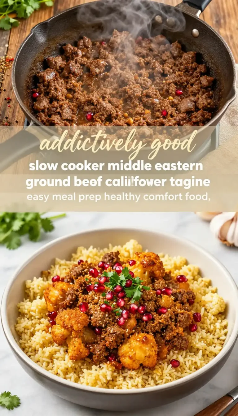 addictively good slow cooker middle eastern ground beef cauliflower tagine easy meal prep healthy comfort food