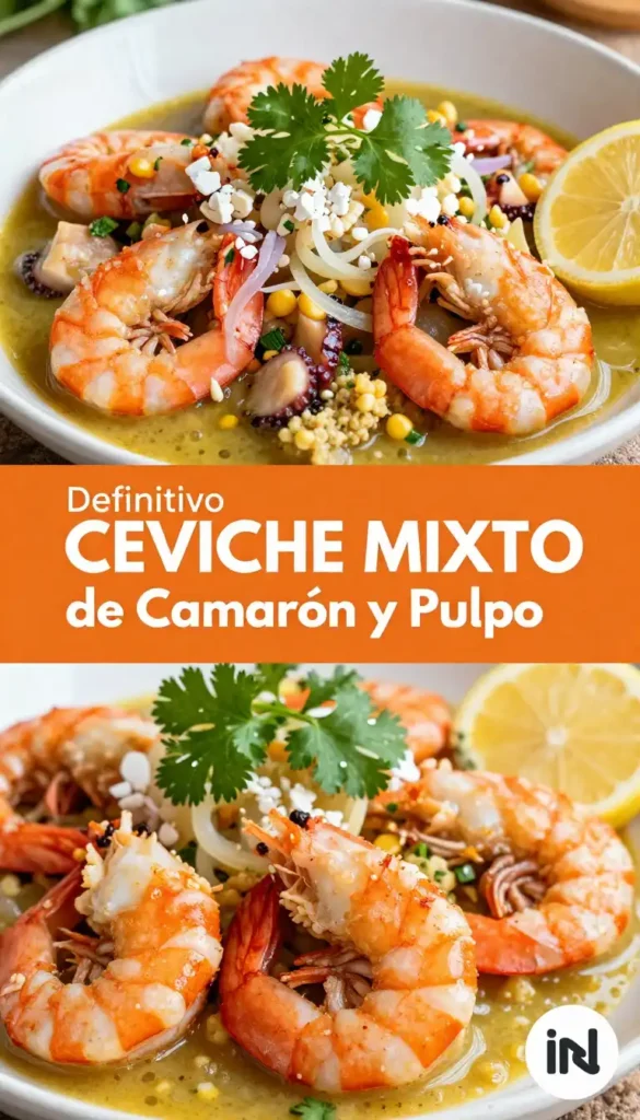 Ceviche Mixto de Camarones y Pulpo Fresco - Mariscos - Indixer