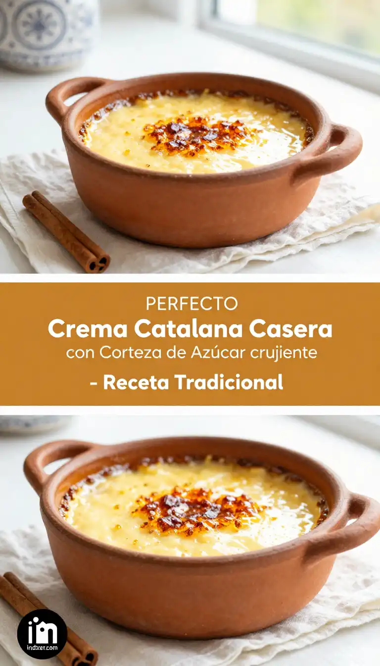 Crema Catalana Casera con Corteza de Azúcar Crujiente - Postres y Dulces - Indixer