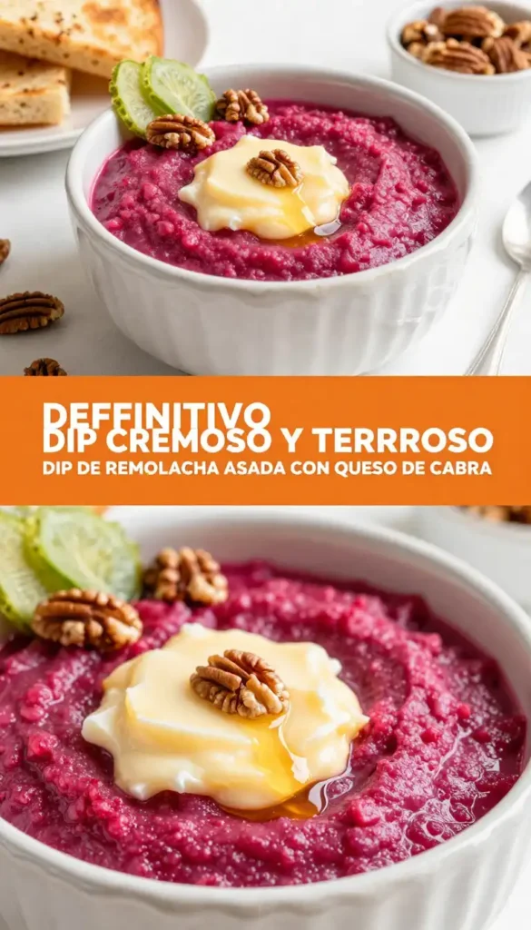 Dip de Remolacha Asada con Queso de Cabra - Aperitivos y Salsas - Indixer