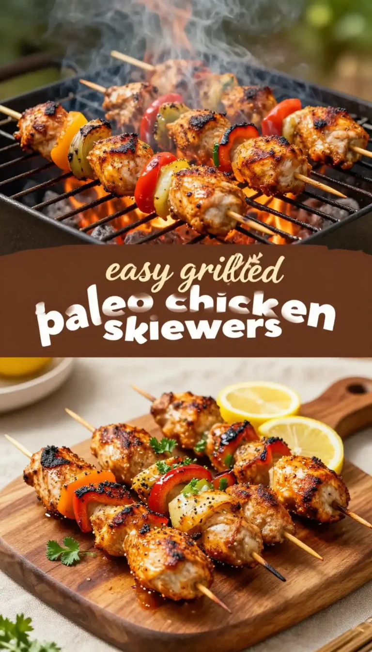 easy grilled paleo chicken skewers