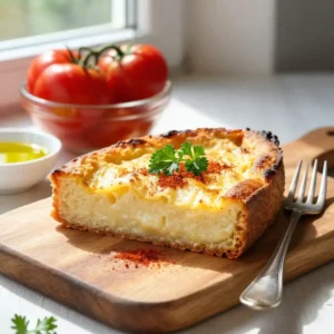 Step by step easy homemade Spanish savory bread pudding