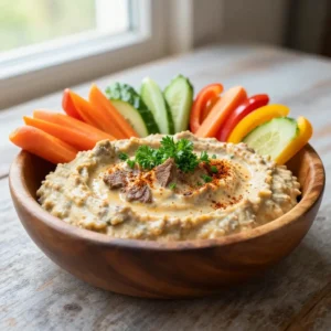 Step by step easy homemade whole30 smoked beef dip