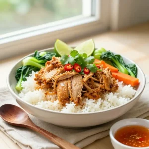 Step by step easy slow cooker Vietnamese chicken meal prep