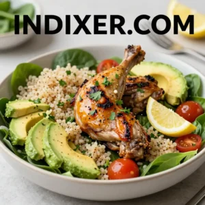 Ensalada de Pollo con Quinoa y Aguacate - Tarjeta de Receta