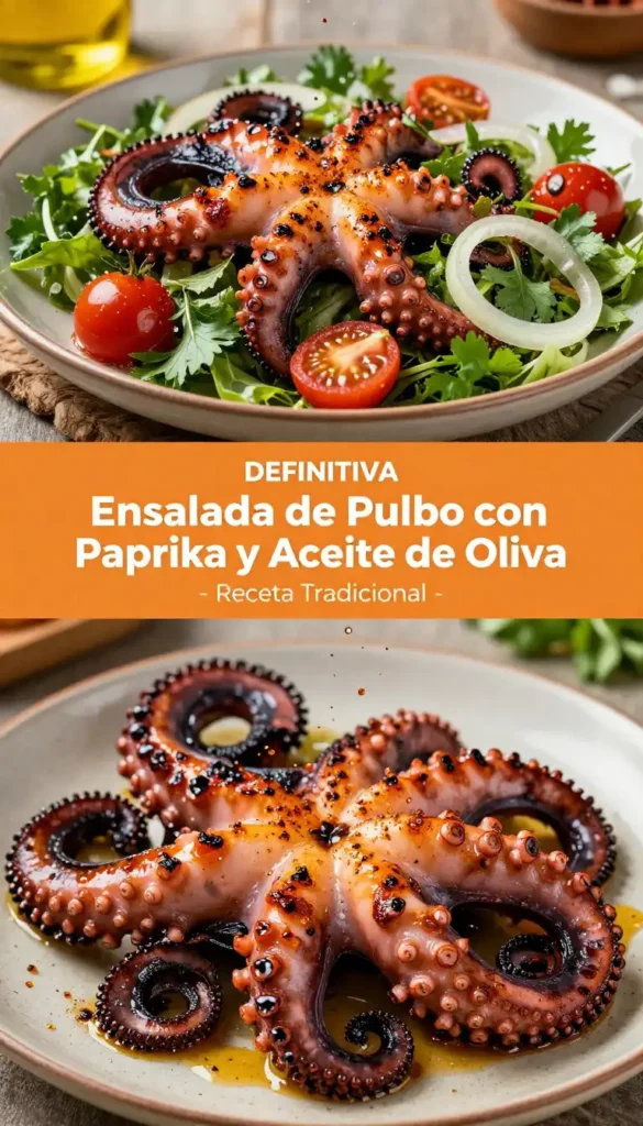 Ensalada de Pulpo con Paprika y Aceite de Oliva - Mariscos - Indixer
