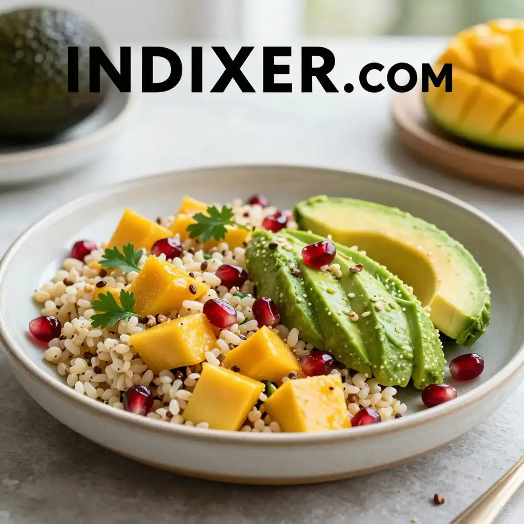 Ensalada de Quinoa, Aguacate y Mango Fresco
