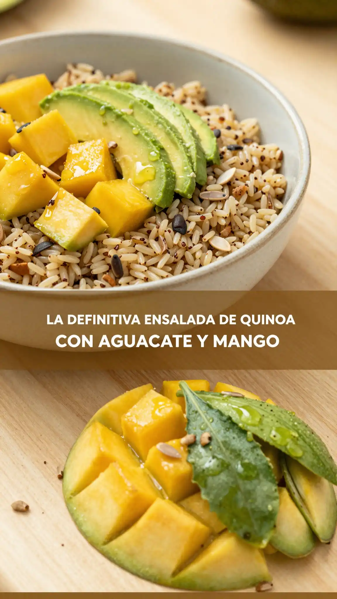 Ensalada de Quinoa con Aguacate y Mango - Ensaladas - Indixer