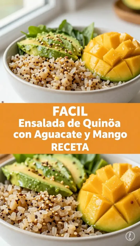 Ensalada de Quinoa con Aguacate y Mango - Ensaladas - Indixer