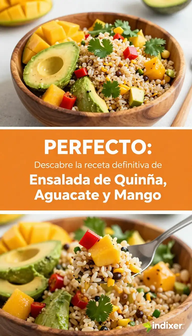 Ensalada de Quinoa con Aguacate y Mango - Ensaladas - Indixer