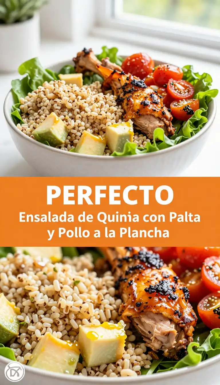 Ensalada de Quinoa con Palta y Pollo a la Plancha - Comida Saludable - Indixer