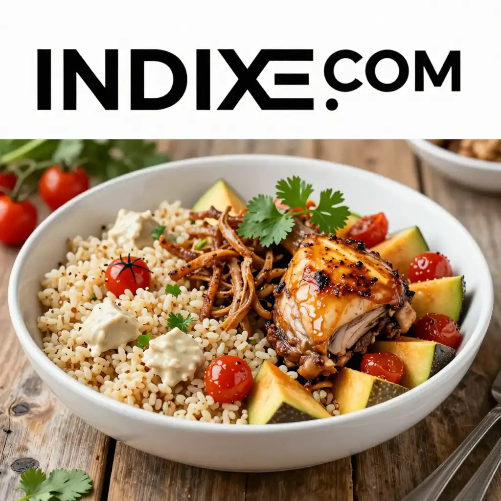 Ensalada de Quinoa con Palta y Pollo a la Plancha plato terminado