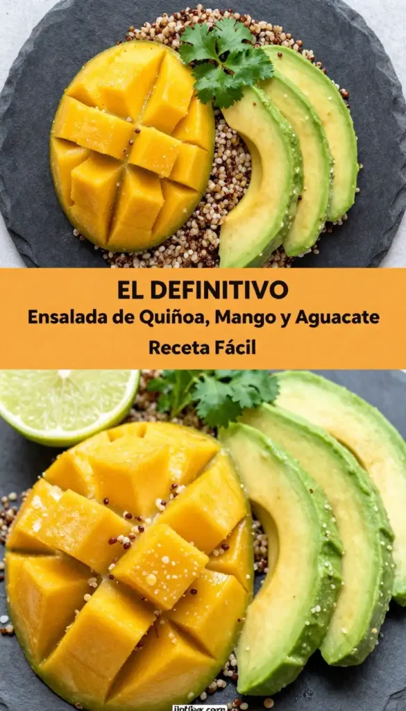 Ensalada de Quinoa, Mango y Aguacate Fresca - Ensaladas - Indixer