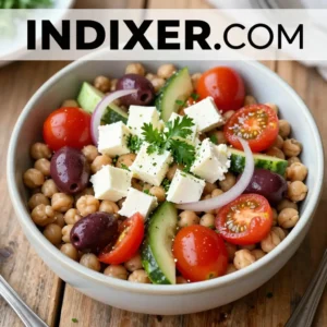 Ensalada Mediterránea de Garbanzos - Tarjeta de Receta