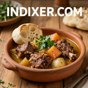 Estofado de Res y Cordero con Verduras - Tarjeta de Receta