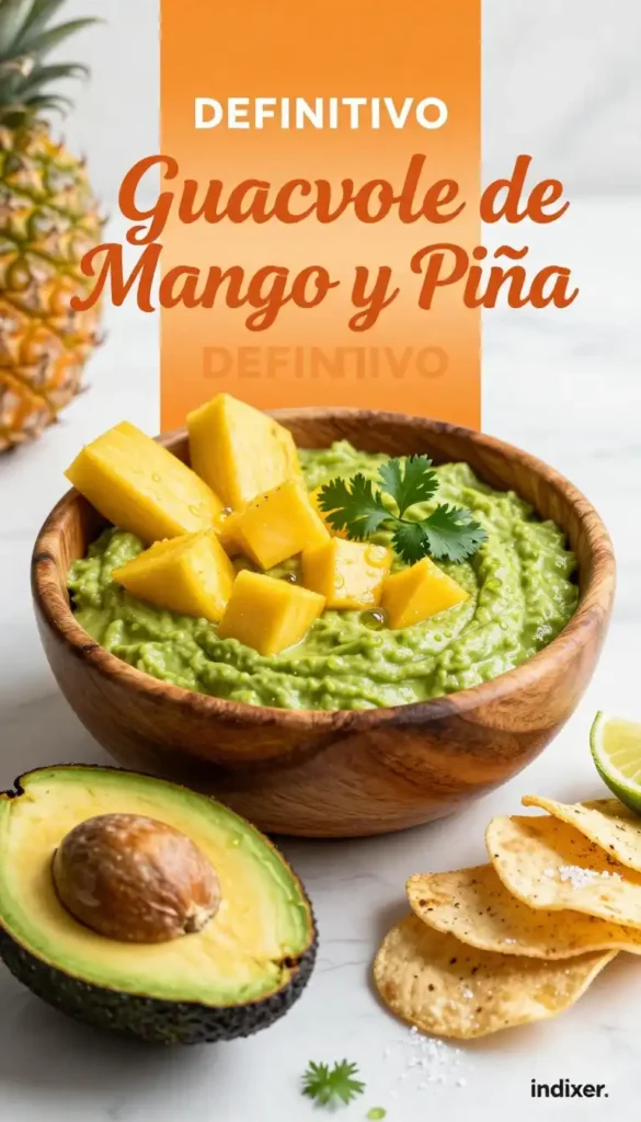 Guacamole Tropical de Mango y Piña - Aperitivos y Salsas - Indixer
