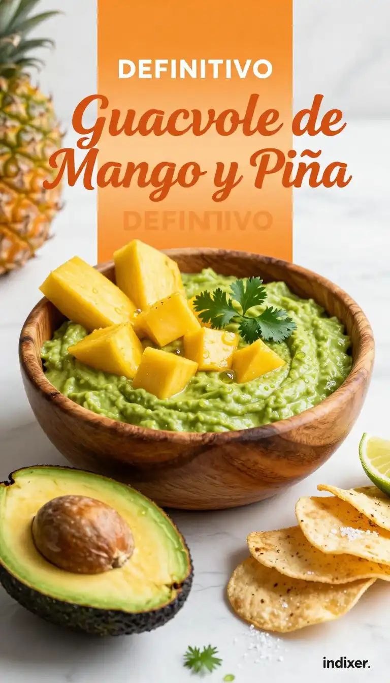 Guacamole Tropical de Mango y Piña - Aperitivos y Salsas - Indixer