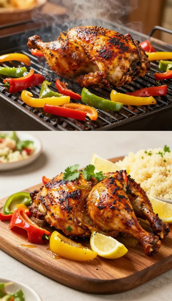 instagram-famous healthy moroccan broiled chicken breast bell peppers crispy loaded easy meal prep weeknight dinner flavor bomb fusion