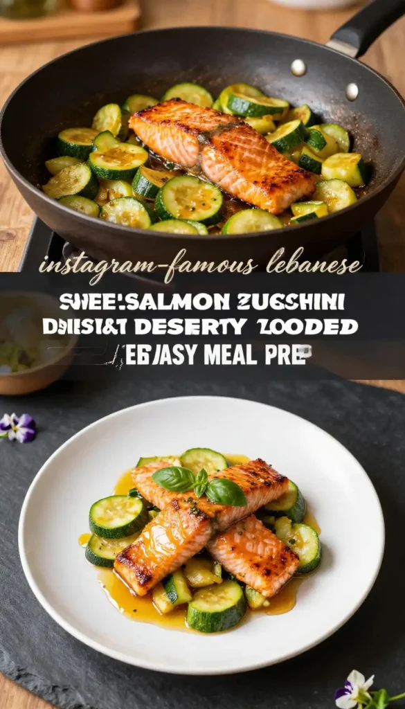 instagram-famous lebanese sweet salmon zucchini stir-fry dessert gooey crispy loaded easy meal prep