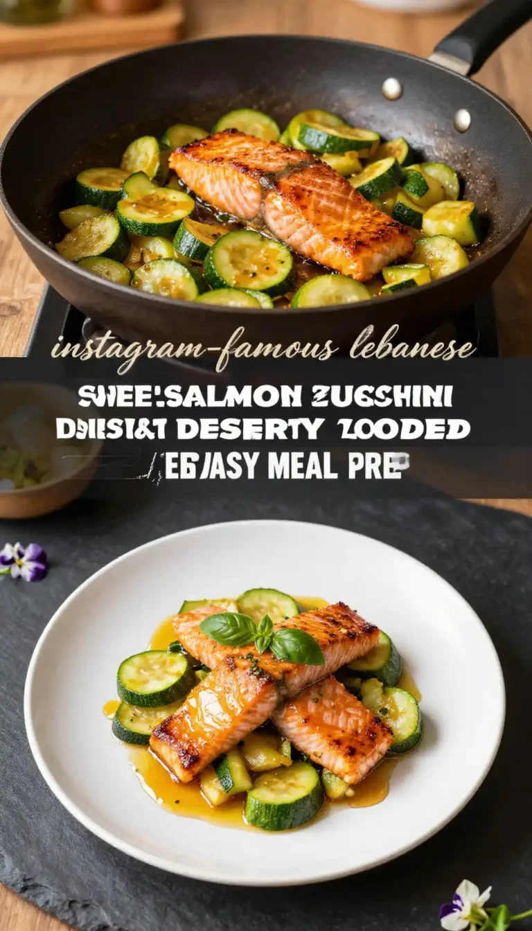 instagram-famous lebanese sweet salmon zucchini stir-fry dessert gooey crispy loaded easy meal prep