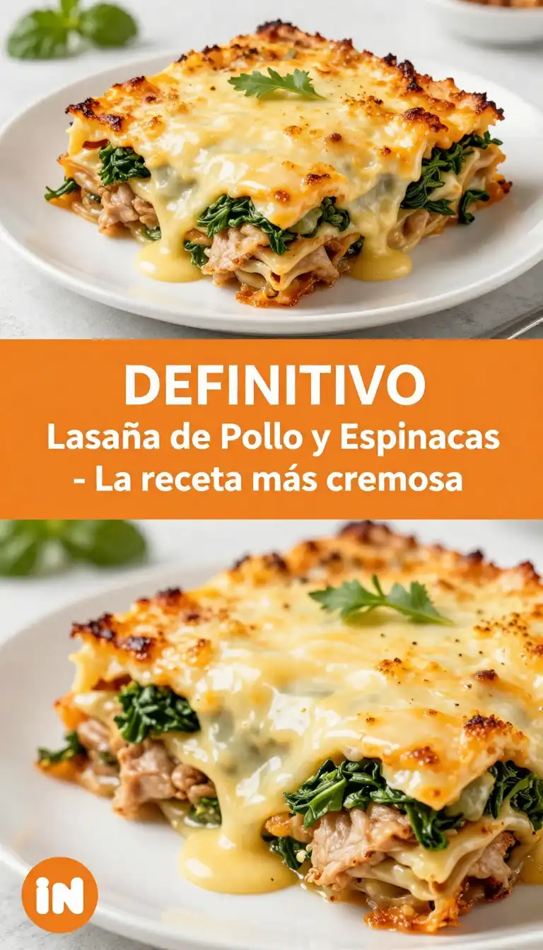 Lasaña de Pollo y Espinacas con Bechamel - Pasta - Indixer