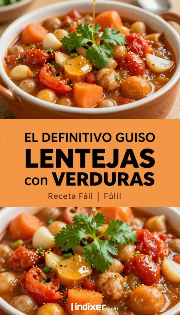 Lentejas Guisadas con Verduras - Comidas Económicas - Indixer