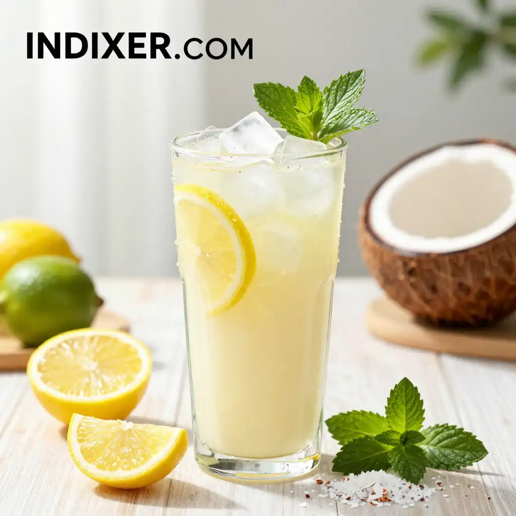 Limonada Refrescante de Coco y Menta plato terminado