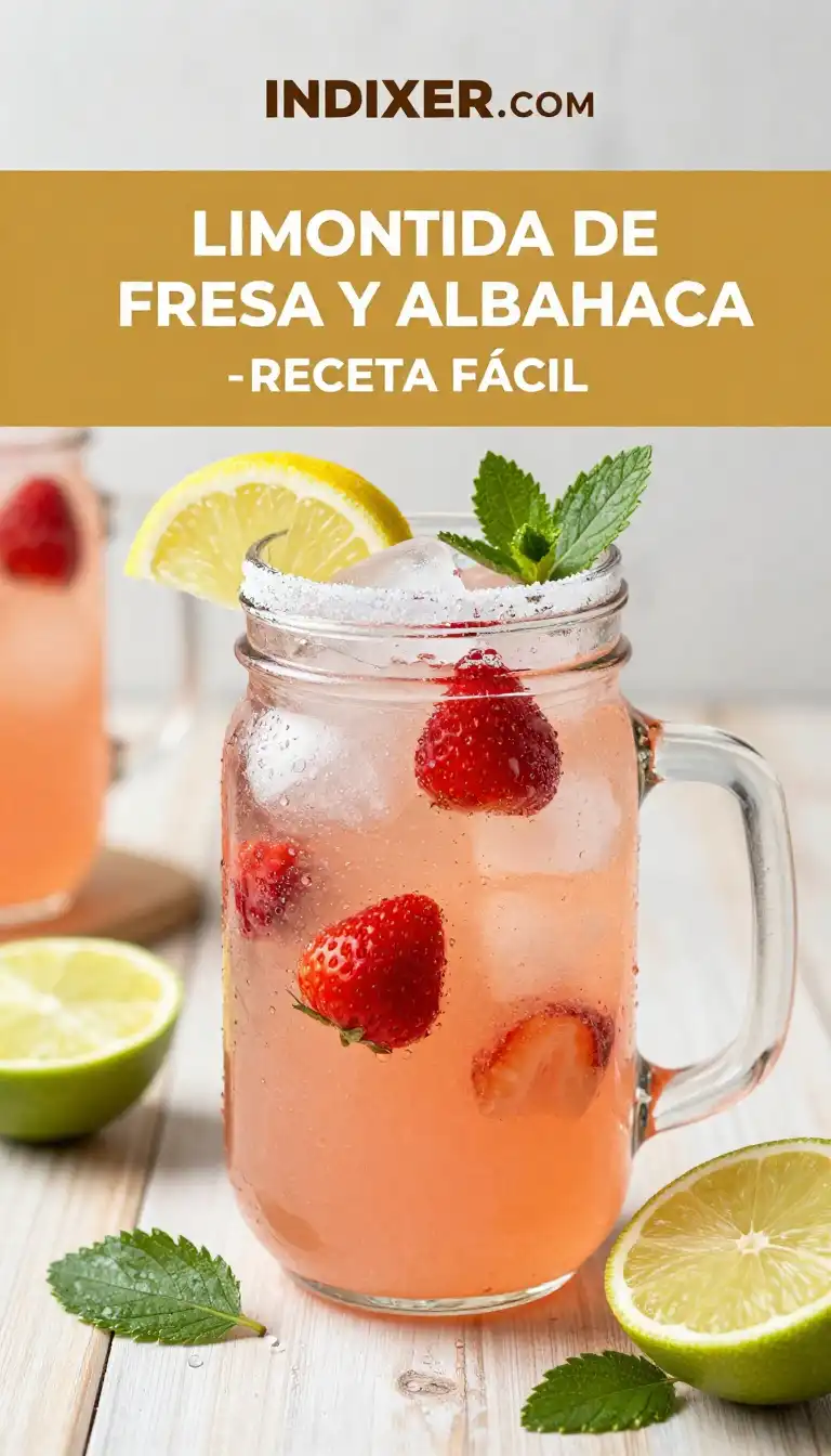 Limonada de Fresa y Albahaca - Bebidas - Indixer