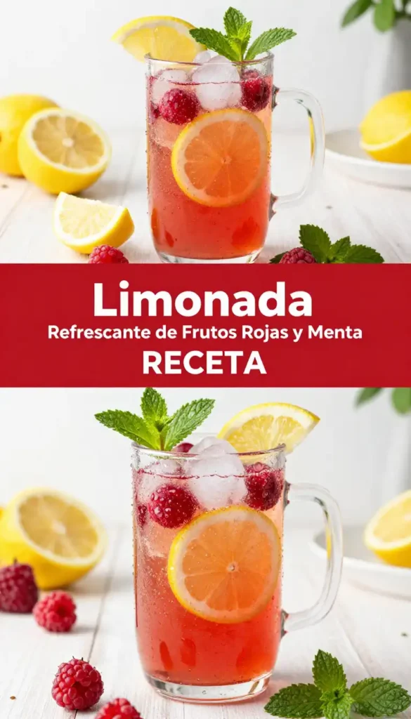 Limonada Refrescante de Frutos Rojos y Menta - Bebidas - Indixer