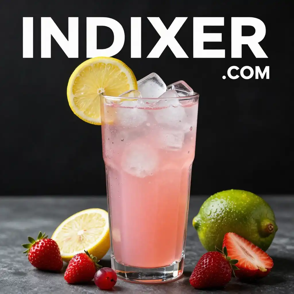 Limonada Rosa con Frutos Rojos y Hierbabuena