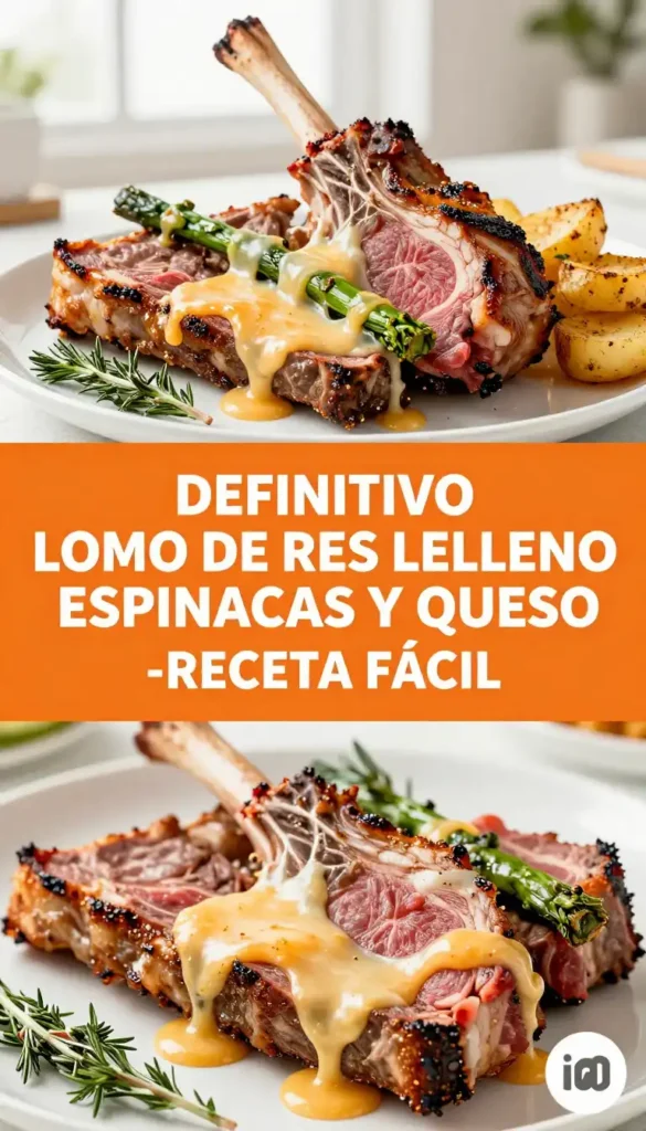 Lomo de Res Relleno de Espinacas y Queso - Carne de Res y Cordero - Indixer